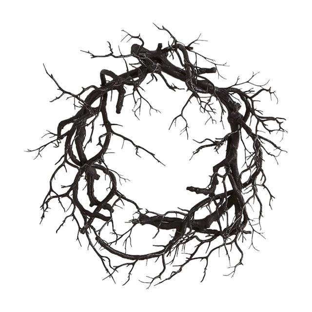 Couronne d'Halloween avec Lumières Rouges Led pour Décorations de Porte d'Entrée, Couronne Scintillante à Piles, Décorations Intérieures et Extérieures pour Fenêtres de Maison