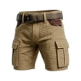 thumbnail image 5 of Sweat Shorts Men Outdoor Lightweight Breathable Hiking Fishing Cargo Shorts Textured Summer Casual Athletic Bottom with Pockets, 5 of 5