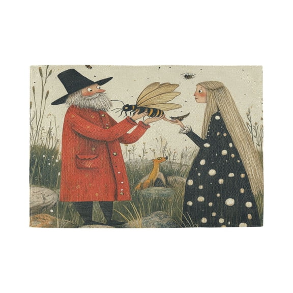 Qxltty Entomologist Placemats Set of 1 Heat Resistant Non-Slip Place mat for Dining Table Washable Durable Polyester Woven Table Decorations