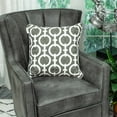 thumbnail image 4 of Parkland Collection Rounder Gray and White Decorative Throw Pillow, 20 x 20 Cotton Square Pillow, 4 of 6