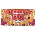 thumbnail image 7 of Yayeee Kitchen Curtains Tier Set of 2 Light Filtering 57"x24" Over Sink Window Panels, Orange Hand Drawn Floral, 7 of 7