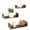 Brown, variant on U Shaped Rustic Floating Wall Wooden Shelves - Set of 3 Grey