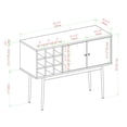 thumbnail image 3 of Armoire de Bar Archer 42" 2 Portes avec Rangement de Bouteilles en Noyer Foncé, 3 of 5