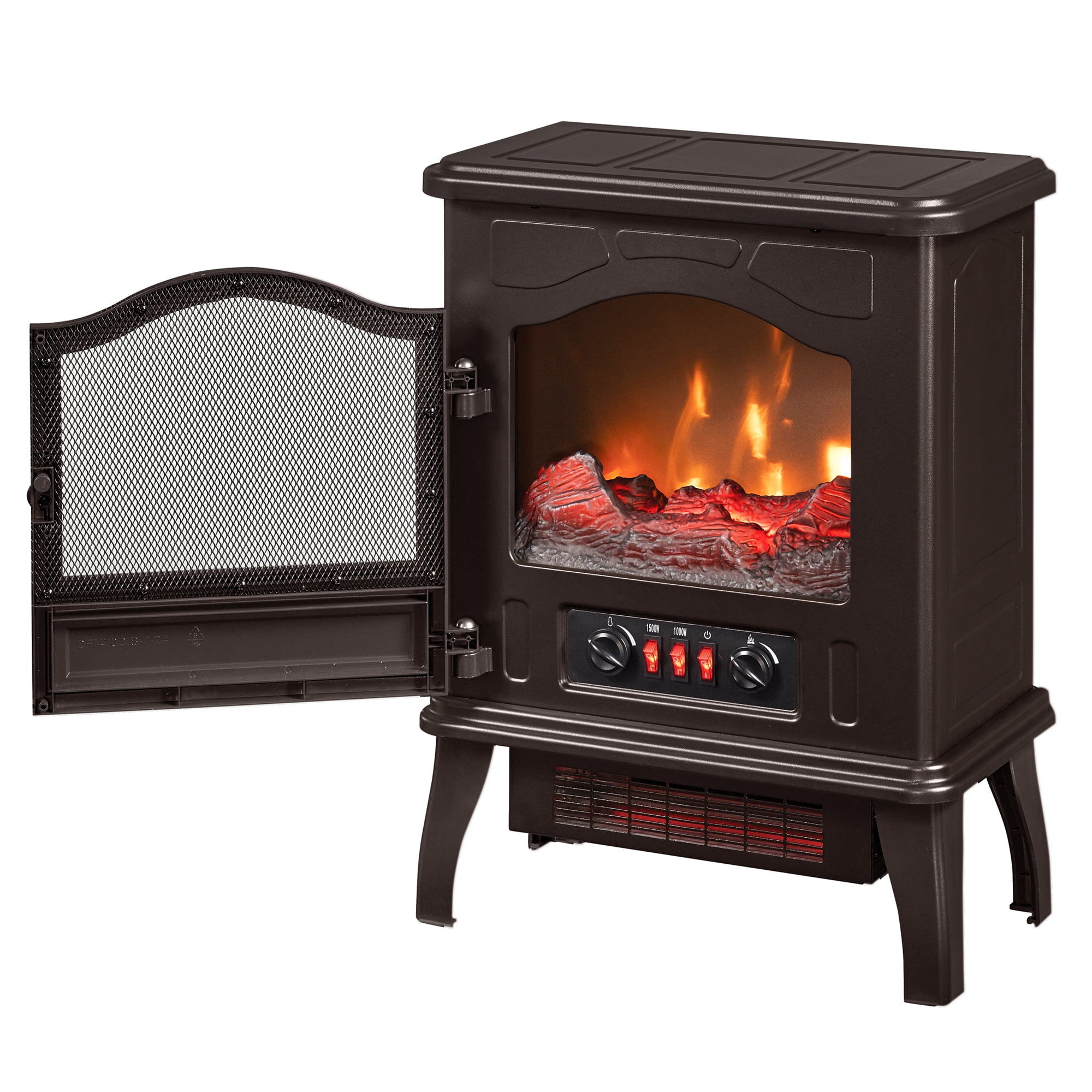 ChimneyFree Powerheat Infrared Quartz Electric Stove Heater, 1500W, Bronze  - Walmart.com