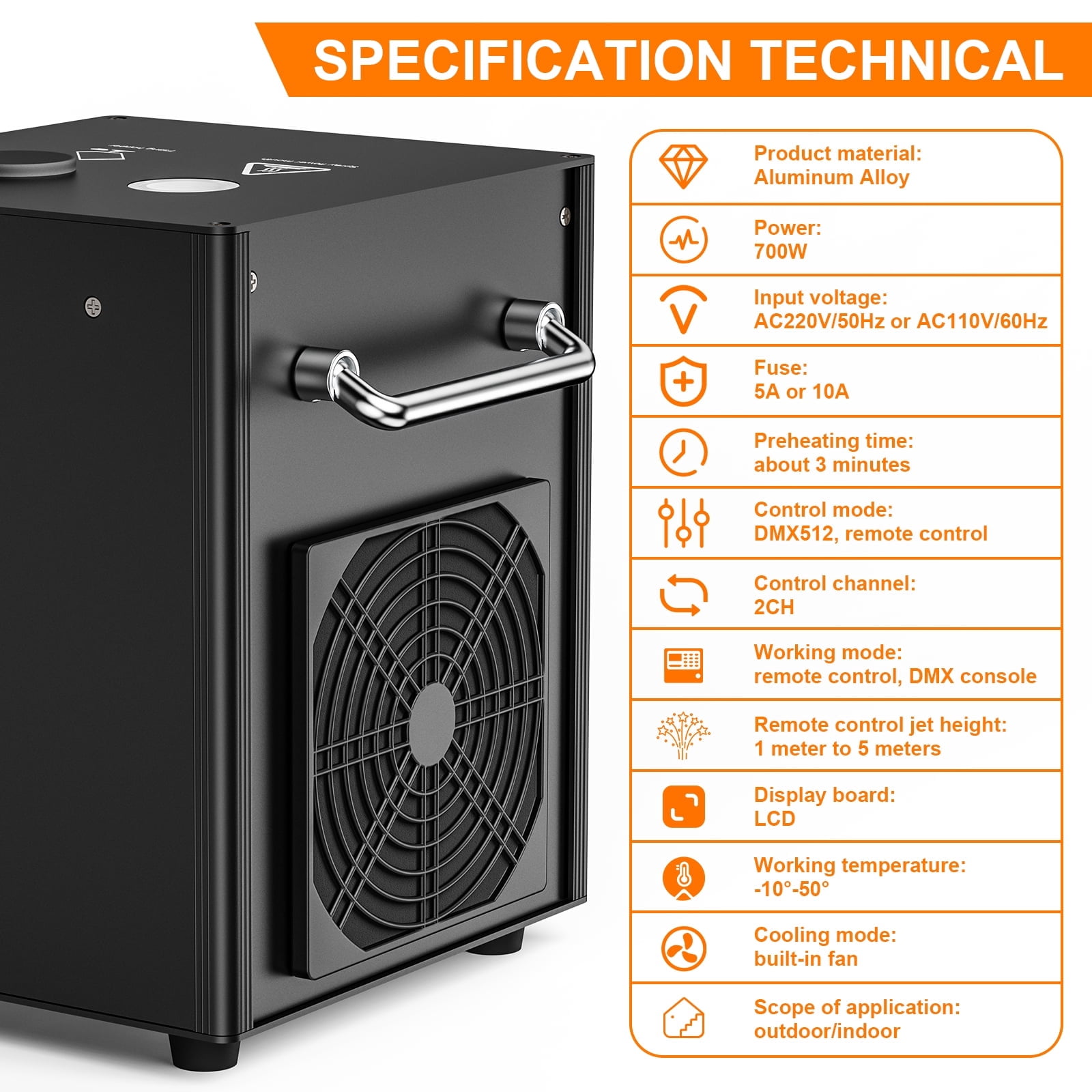 Cold Spark Machine 700W DMX Firework Machine DJ Stage Effect Wedding DJ Party Show