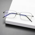 thumbnail image 4 of Men Women Screwless Ultralight Reading Glasses 1.0 Rectangle Anti Blue Light Readers +1.00, 4 of 6