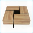 thumbnail image 6 of 4-Way Extendable Coffee Table with 4 Hidden Storage, Sturdy Particle Board for Living Room - Customizable & Organized, 6 of 17