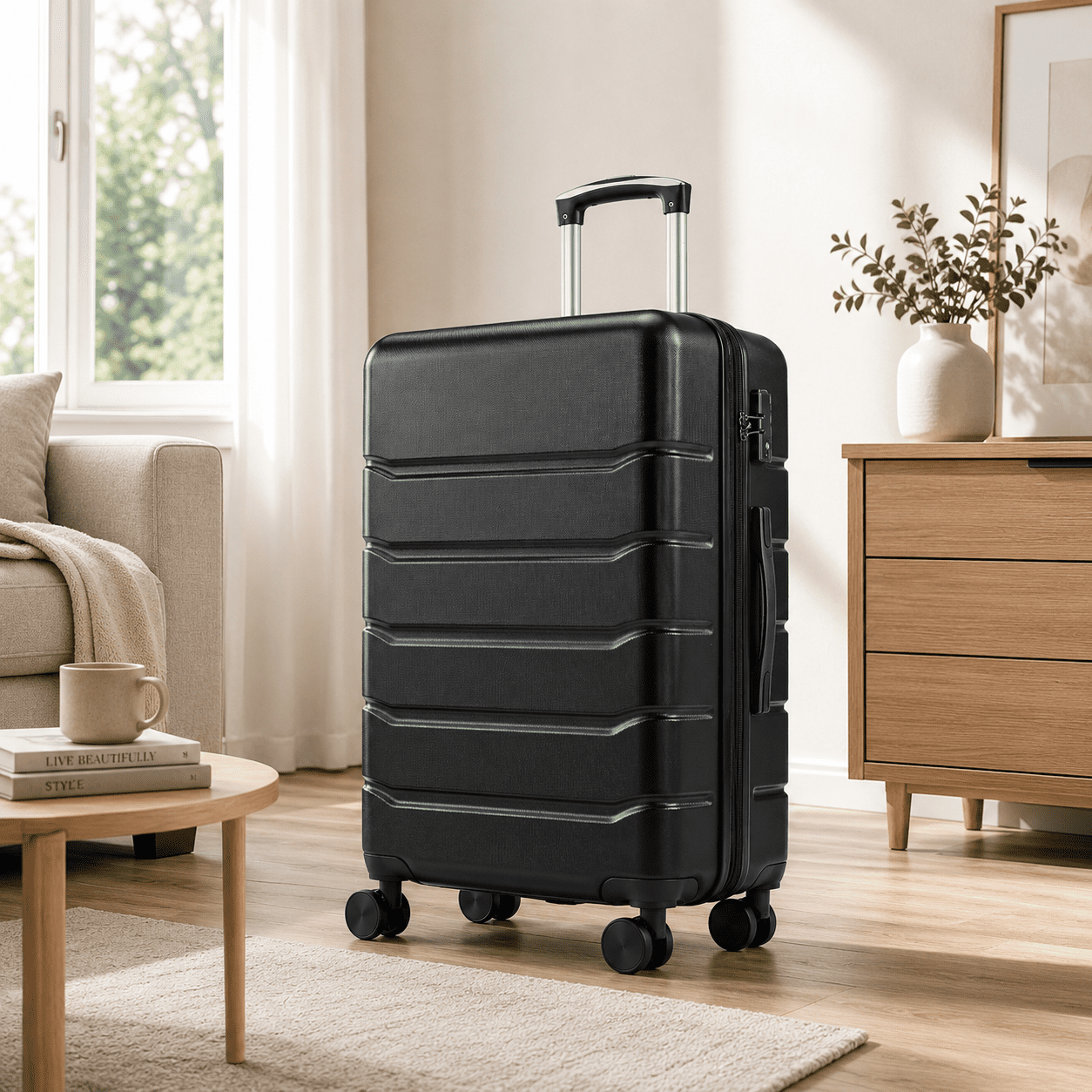 BAGSMART Expandable Carry On Luggage 22x14x9 Airline Approved, 1OO