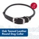 thumbnail image 2 of Collar para perro Coastal Circle T de piel curtida de roble negro 1,6 x 41 cm, 2 of 8