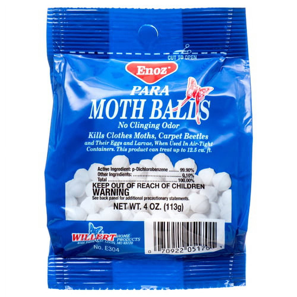 Enoz Moth Balls 2 oz. - Total Qty: 4; Each Pack Qty: 3; Total Items Rec:  12, Case of: 4 - Kroger