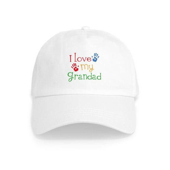 CafePress - I Love Grandad Cap - Adjustable 100% Brushed Unisex Casual Cotton Baseball Cap, Beige, 1