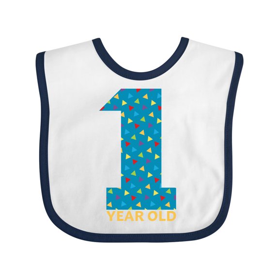 Inktastic First Birthday-1 Year Old Boys or Girls Baby Bib
