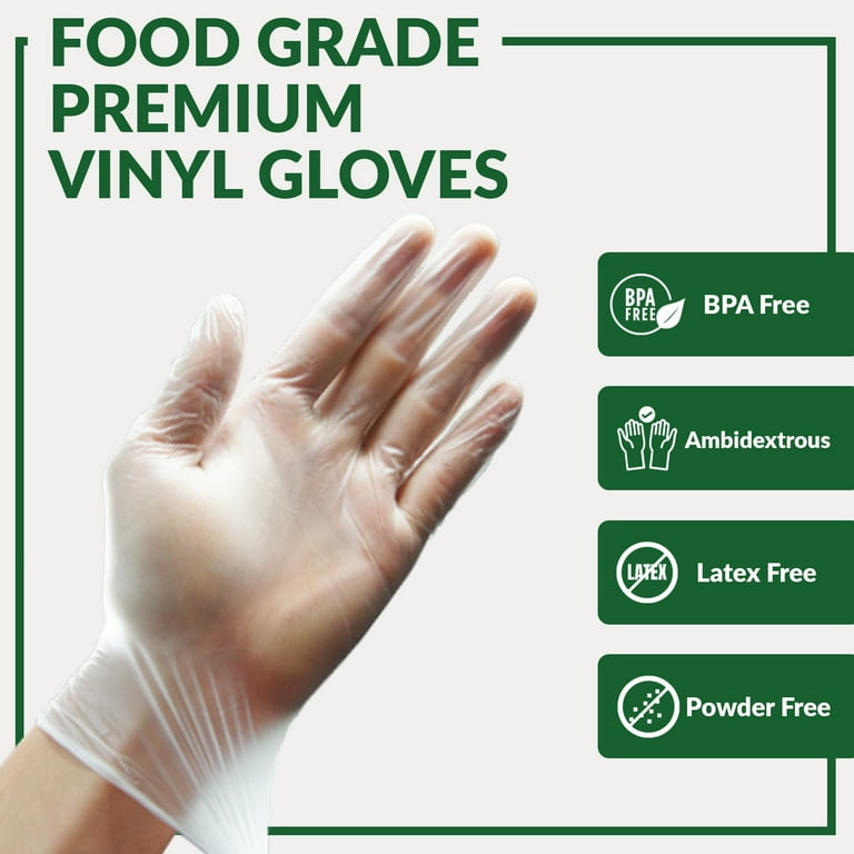 Gorilla Supply Disposable Vinyl Gloves BPA & Latex & Powder Free, 300  Count, Small 