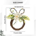 thumbnail image 6 of Easter Bunny Spring Wreath Spring Decor Hand Woven Easter Bunny Wreath for Front Door Decorations Indoor Or Outdoor, B, 6 of 9