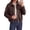Dark Brown, variant on PRETTYGARDEN Faux Leather Motorcycle Jackets Womens Coat Cropped, Zip Up Collared, Trendy Fall Outerwear, Gathered Hem, Winter Layering Clothes, Casual Going Out Date Night Outfit