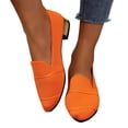 thumbnail image 2 of Domuza Women's Ballerina Slip On Knitted Trainers 2026 Summer Non Slip Comfortable Breathable Sporty Flat Shoes for Walking Saffron 8.5（EU-41）, 2 of 5
