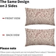 thumbnail image 4 of Burgundy Red Fern Leaves Lumbar Pillow Covers 12X20 in Plant Leaf Floral Pine Decorative Pillow Cases Vintage Botanical Spring Summer Throw Pillows Set of 2 Home Decor for Sofa Couch Porch Outdoor, 4 of 6