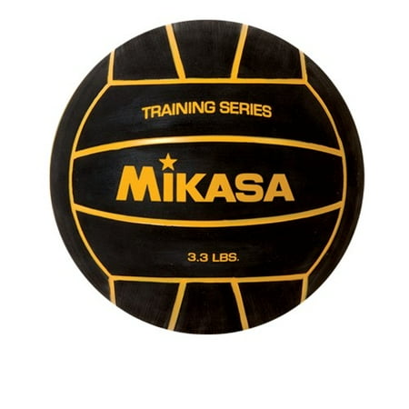 Training Water Polo Ball by Mikasa Sports - Size 5, Black/Yellow - 3.3 Lbs