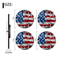 thumbnail image 2 of Round Wall Clock,Vintage American Flag With Faded Colors And Rough Textures,Silent Non-Ticking Wall Clock Decor for Home Office Kitchen Living Room Bedroom(10inch), 2 of 4
