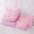 thumbnail image 5 of 6 Pieces Portable Luggage Packing Cubes Suitcase Clothes Organizing BagSky blue, 5 of 5