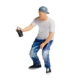 thumbnail image 2 of 1/87 escala pintada Graffiti personas ferrocarril diseño chico blanco Sunnimix figura de peope en miniatura, 2 of 6
