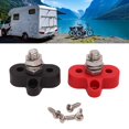 thumbnail image 3 of Battery Power Stud B,Automotive Battery Terminals,48V Battery Power Stud Red and Black Stainl Steel Post Single Stud Bus Bar Terminal Block for RV Truck Boat 38in M10, 3 of 8