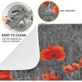 thumbnail image 5 of FREEAMG Beautiful Meadow Red Poppy Flowers Absorbent Dish Drying Mat Microfiber Kitchen Countertop Table Protector Multi-Purpose Counter Rack Sink Drainer Pad 16"x 18", 5 of 6