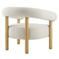 thumbnail image 4 of Modway Sable Upholstered Modern Fabric Armchair in Ivory and Natural, 4 of 9