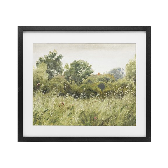 Stupell Industries French Country Vintage Trees And Fields Black Framed Print Under Glass, 16 x 13, by Leah Straatsma