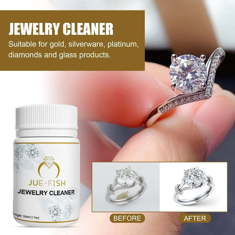 All Purpose Fine Jewelry Cleaner Liquid with Cleaning Brush 50mL in 2023