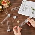 thumbnail image 3 of Clear Glass Bottles Bead Containers Screw Top Bead Storage Tubes with Aluminum Cap Column Silver 3x12cm Capacity: 80ml(2.71fl. oz) 16pcs, 3 of 8