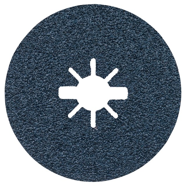 BOSCH FBX536 Paquete de 25 5 pulgadas. Discos de fibra abrasiva de grano grueso X-LOCK, grano 36, compatibles con 7/8 pulg. Árbol para aplicaciones en acabado de superficies metálicas Mezcla de soldad