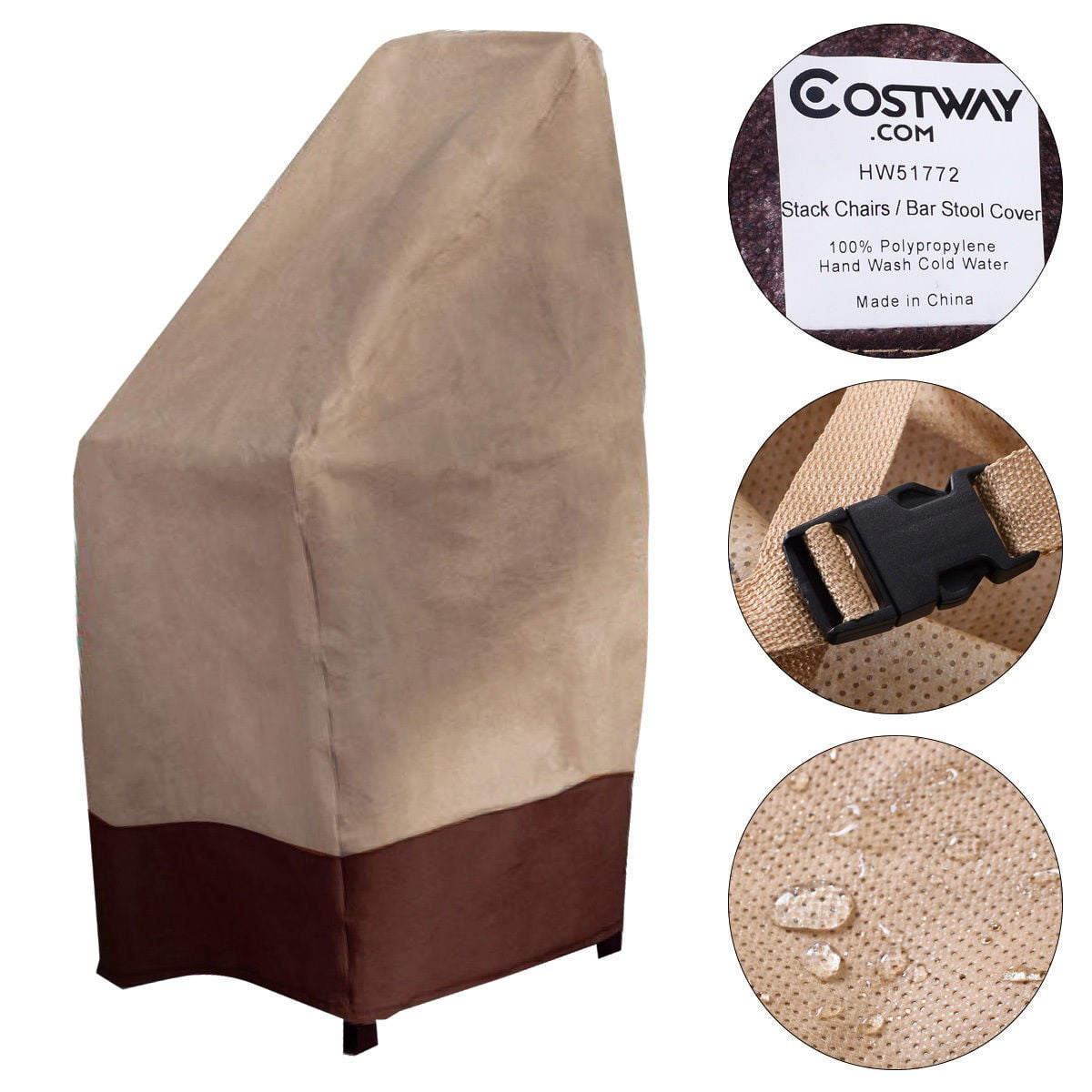 Waterproof Bar Stool Cover Furniture Protection For Sun Rain Outdoor Patio 