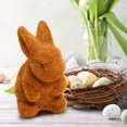 thumbnail image 5 of Darzheoy Easter Moss Bunny, Easter Furry Flocked Bunny Standing Rabbit Figurine, Green Miniatures Rabbit Garden Decorations, Moss Covered Bunny Easter Spring Decor, 5 of 7