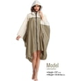 thumbnail image 2 of HAHDAXIA Poncho de Pluie à Capuche Imperméable Manteau de Pluie Veste pour Hommes Femmes Adultes, 2 of 6