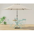 thumbnail image 4 of Carolina Classics  36" Folding Metal Bistro Table with Umbrella Hole in Teal, 4 of 4
