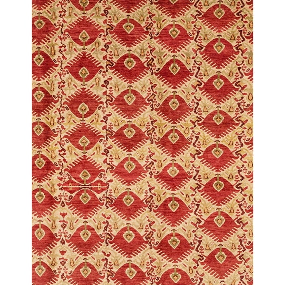 Ahgly Company Machine Washable Indoor Rectangle Abstract Neon Red Area Rugs, 8' x 10'