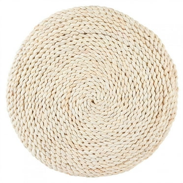 Nimomo Tatami Cushion Japanese Style Round Tatami Hand Woven Floor Cushion Floor Pouf Mat for Meditation Yoga