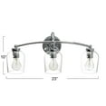 thumbnail image 4 of Robert Stevenson Lighting Adrian - Metal and Clear Glass 3-Light Vanity Light, Chrome, 4 of 4