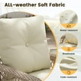thumbnail image 5 of ELPOSUN 3 Pieces Patio Furniture Set, Outdoor Swivel Gliders Rocker, Wicker Patio Bistro Set with Rattan Rocking Chair, Glass Top Side Table and Thickened Cushions（Off-White）, 5 of 8