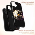 thumbnail image 4 of Halloween Cat Friends Phone Case, Adorable Bat-Winged Black Cat and Angelic White Cat Playing with Pumpkin for iPhone 16 15 14 13 12 11 Pro Max Mini Plus, 4 of 6