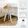 thumbnail image 4 of Dycanpo Outdoor Side Table for Patio, Small Round End Table Weather-Resistant for Living Room, Bedroom, White, 4 of 9