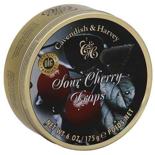Cavendish & Harvey, Sour Cherry Drops Candies, 6 Oz (Pack Of 12