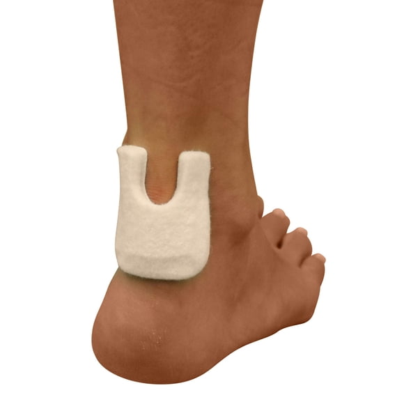 U Shaped Skived Felt Callus Horseshoe Pads - Adhesive Foot Pads That Protect Calluses from Rubbing On Shoes - Skived 1/4" - 50 Pack