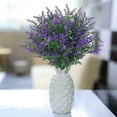 thumbnail image 3 of Lavanda artificial Plantas de flores falsas Resistentes a los rayos UV Arbustos verdes de plástico Eccomum Rosa, 3 of 5