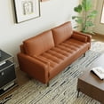 thumbnail image 3 of Stateside Vegan Leather Square Arm Sofa 70", 3 of 6