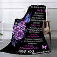 thumbnail image 2 of Mother's Day Birthday Christmas Throw Blanket Gift for Mom From Son Daughter, To My Mom Thank You I Love You Mom Design Soft Falnnel Throw Blanket for Mom Bed Couch 80x60 inch, 2 of 5