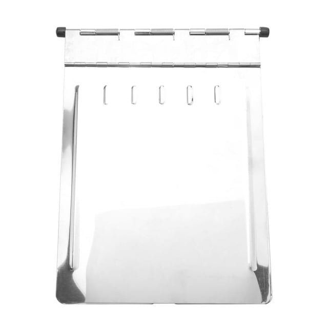 Portapapeles metálico de acero inoxidable tamaño A4 para historial clínico, carpeta para documentos de pacientes, ideal para oficina, escuela, profesor o enfermera.
