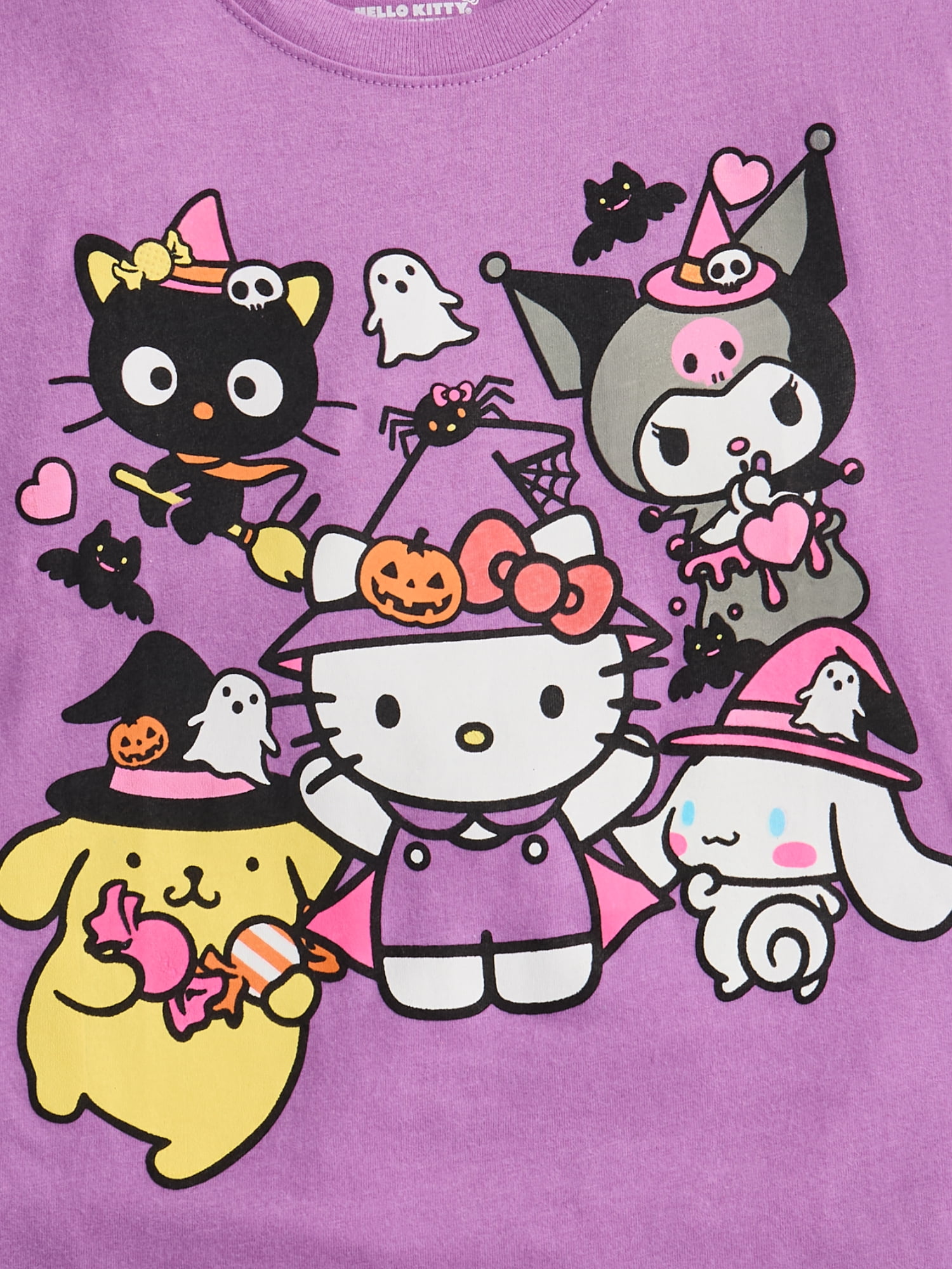 Hello Kitty Toddler Girls Halloween Crewneck Tee with Short Sleeves, Sizes 12M-5T