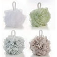 thumbnail image 4 of GIXUSIL Large Bath Shower Sponge Pouf Loofahs 4 Packs 60g Each Eco-Friendly Exfoliating Mesh Brush Pouf Bath Shower Ball Sponge -Exfoliate, Cleanse, Soothe Skin( White, Light Green, Gray, Khaki), 4 of 7